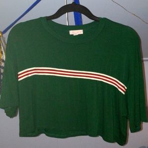 Green crop top